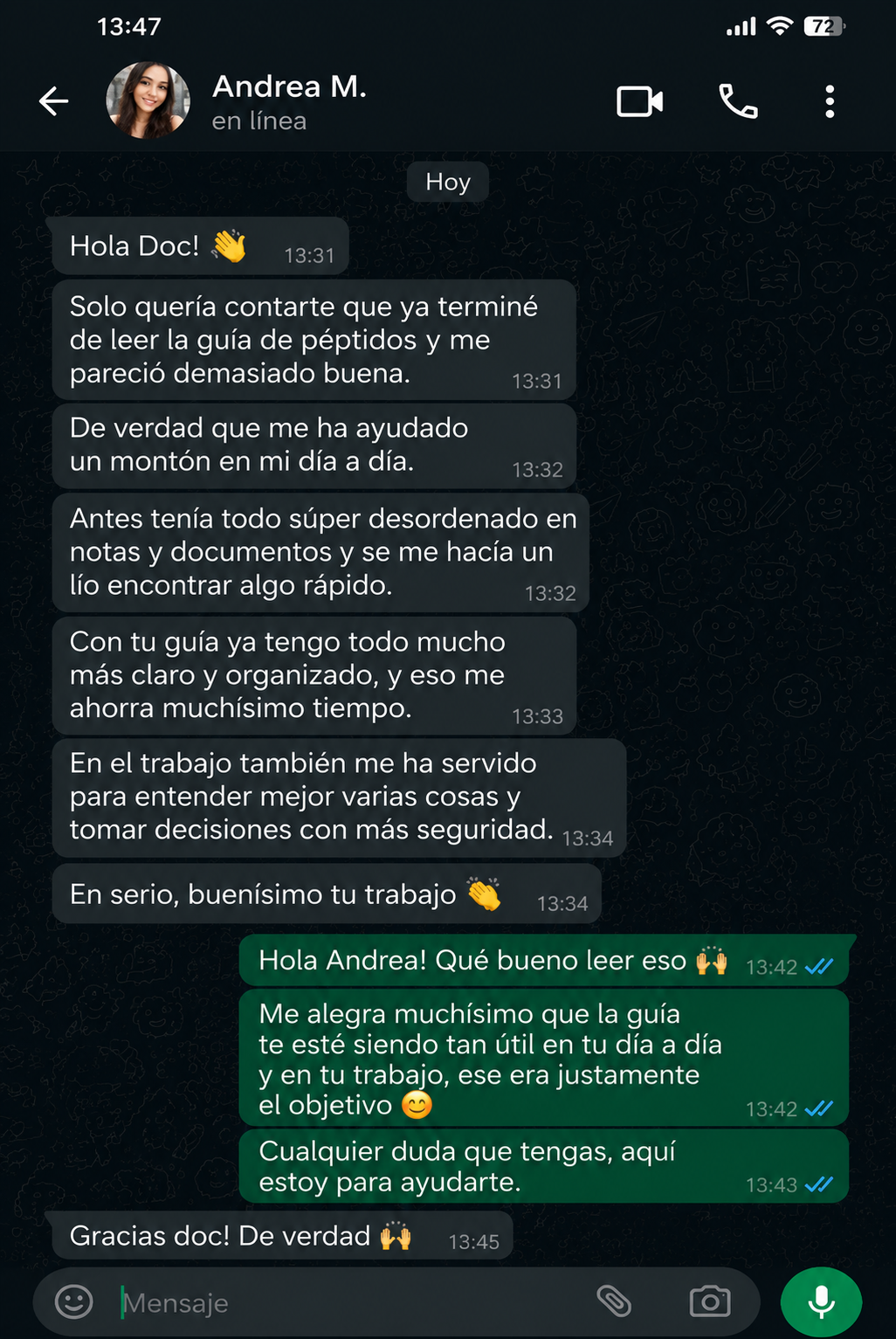 Testimonio real de cliente 2